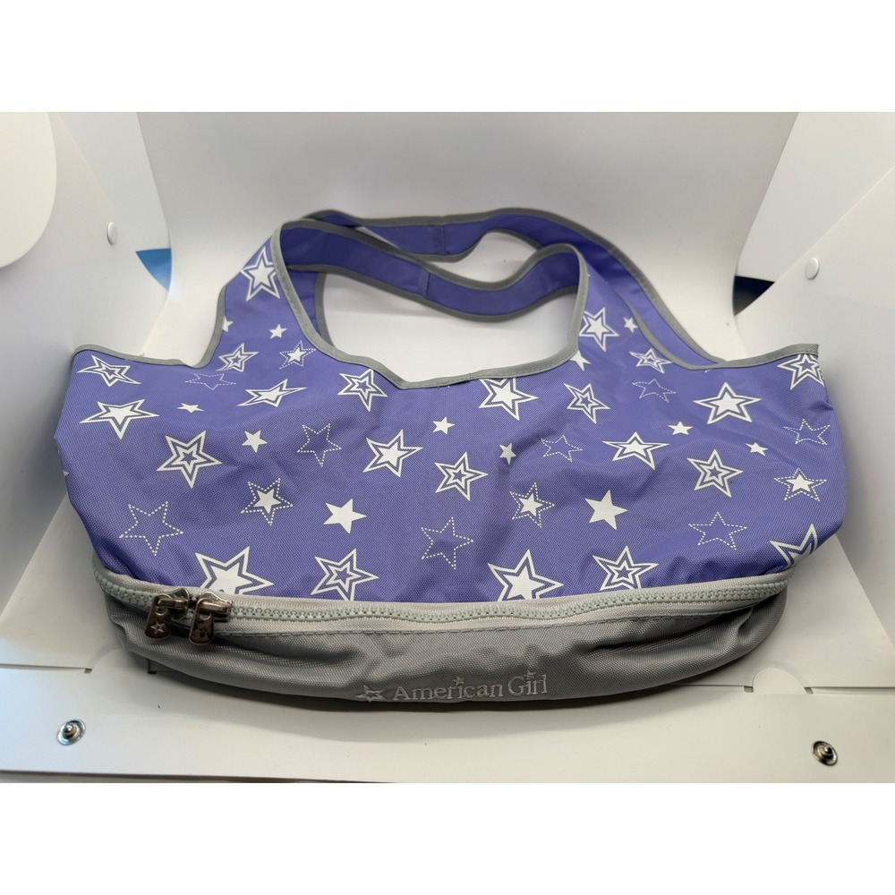 American Girl Purple Star Doll Carrier Tote Bag 18in Travel Case Zip Bottom